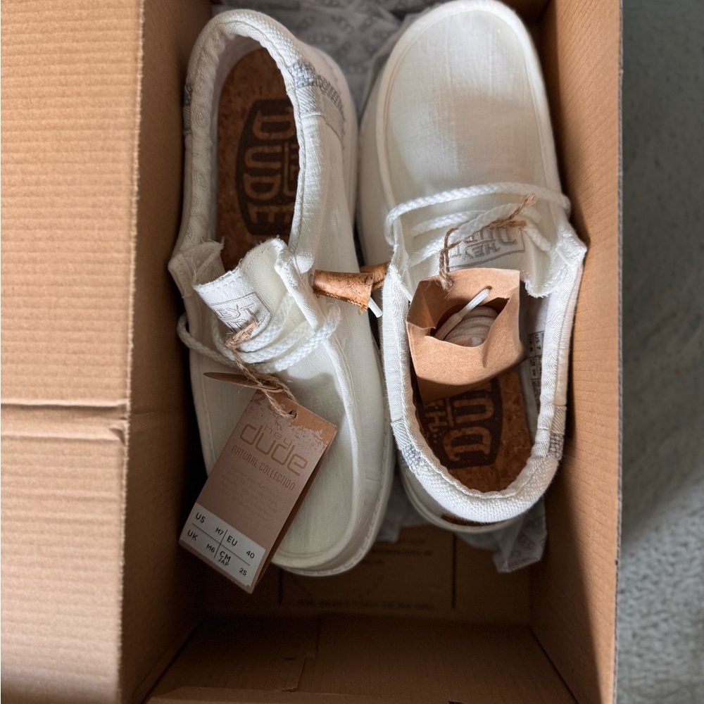 Hey Dude Women's White Sneakers